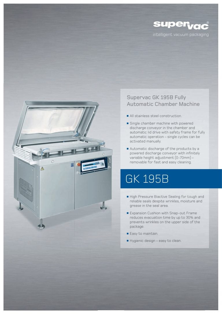 Supervac GK 195B Automatic Chamber Machine Brochure | M&M Equipment Corp